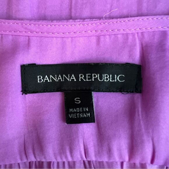 Banana Republic Women’s S  Satin Layered Ruffle Hem Blouson Tank - Picture 6 of 7